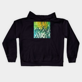 Autumn Leaves Glitch Contemporary Artwork Kids Hoodie